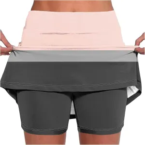Athletic Skorts for Woman Elastic High Waisted Soft Comfy Stretch Workout Yoga Shorts Casual Summer Tennis Skirts