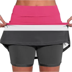 Athletic Skorts for Woman Elastic High Waisted Soft Comfy Stretch Workout Yoga Shorts Casual Summer Tennis Skirts