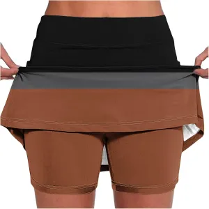 Athletic Skorts for Woman Elastic High Waisted Soft Comfy Stretch Workout Yoga Shorts Casual Summer Tennis Skirts