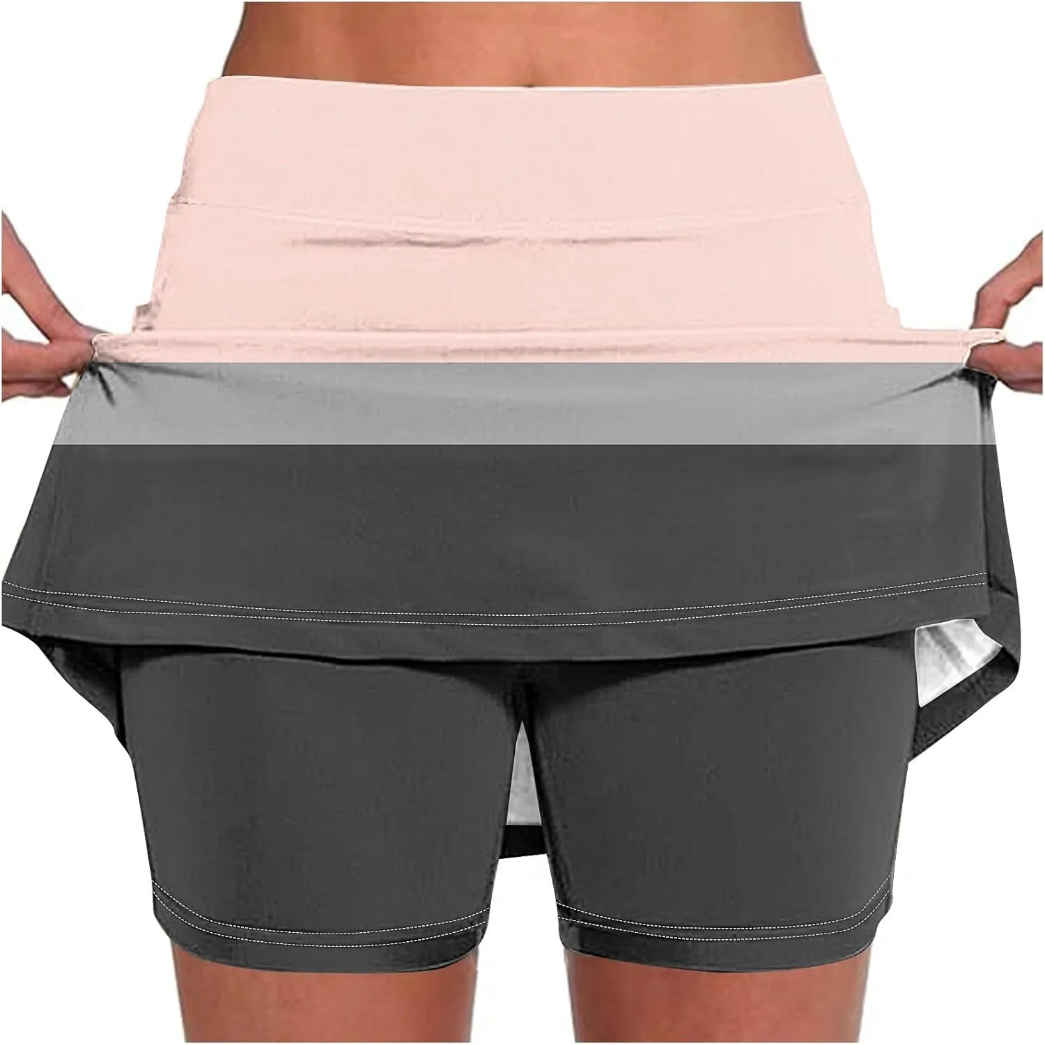 Athletic Skorts for Woman Elastic High Waisted Soft Comfy Stretch Workout Yoga Shorts Casual Summer Tennis Skirts