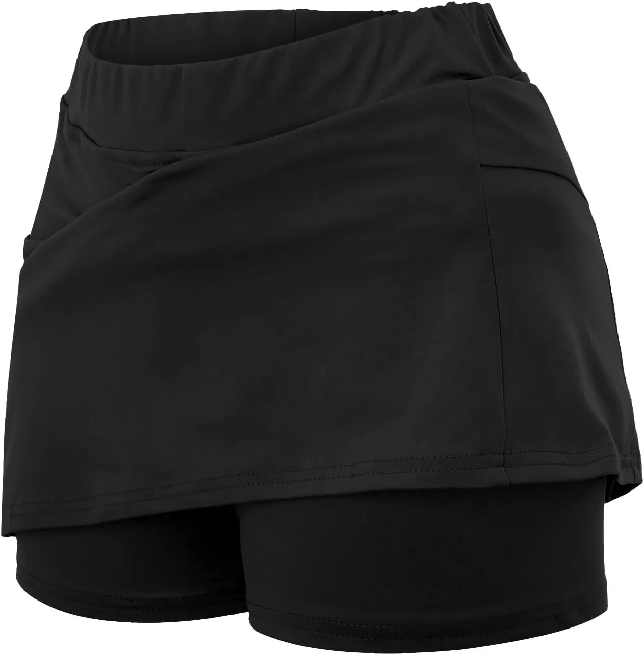 Athletic Skorts for Women Plus Size Tummy Control Tennis Yoga Shorts Hight Waist Solid Comfy Elastic Gym Skirts