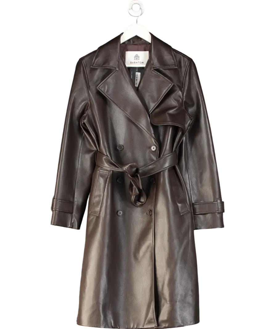Babaton Brown New Tabloid Trench Coat UK S