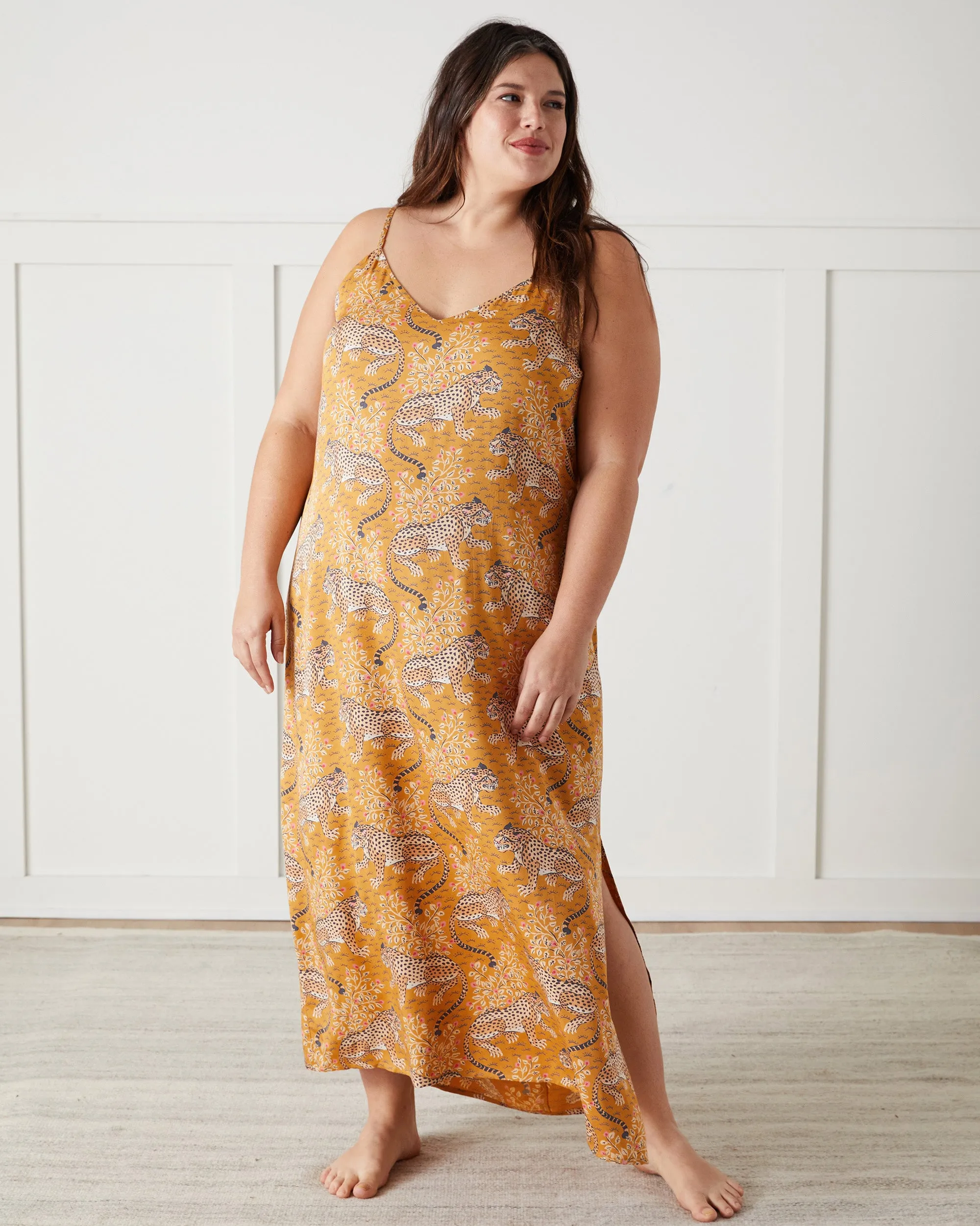 Bagheera - Eco Satin Chic to Sleep Nightie - Tobacco
