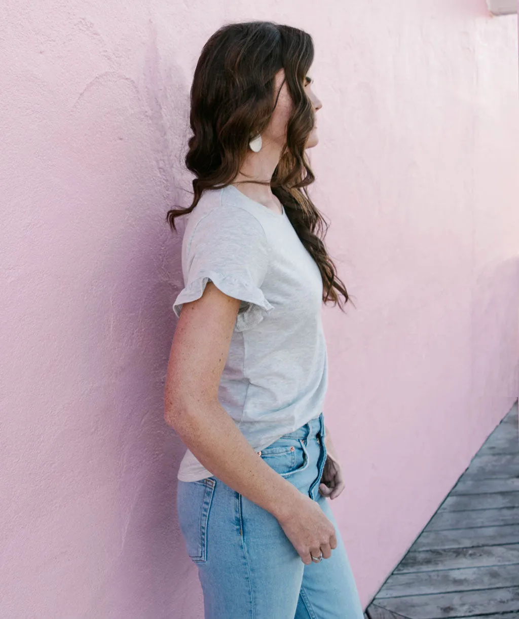 BRIGHTON relaxed tee in Oatmeal