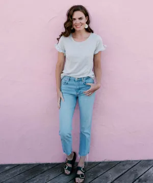 BRIGHTON relaxed tee in Oatmeal