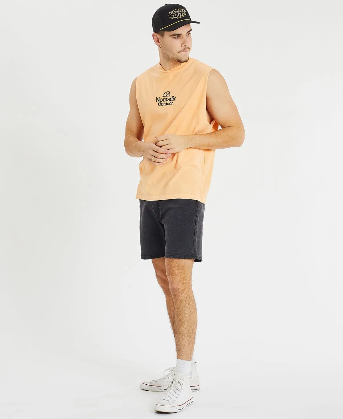 Dune Relaxed Muscle Tee Pigment Peach