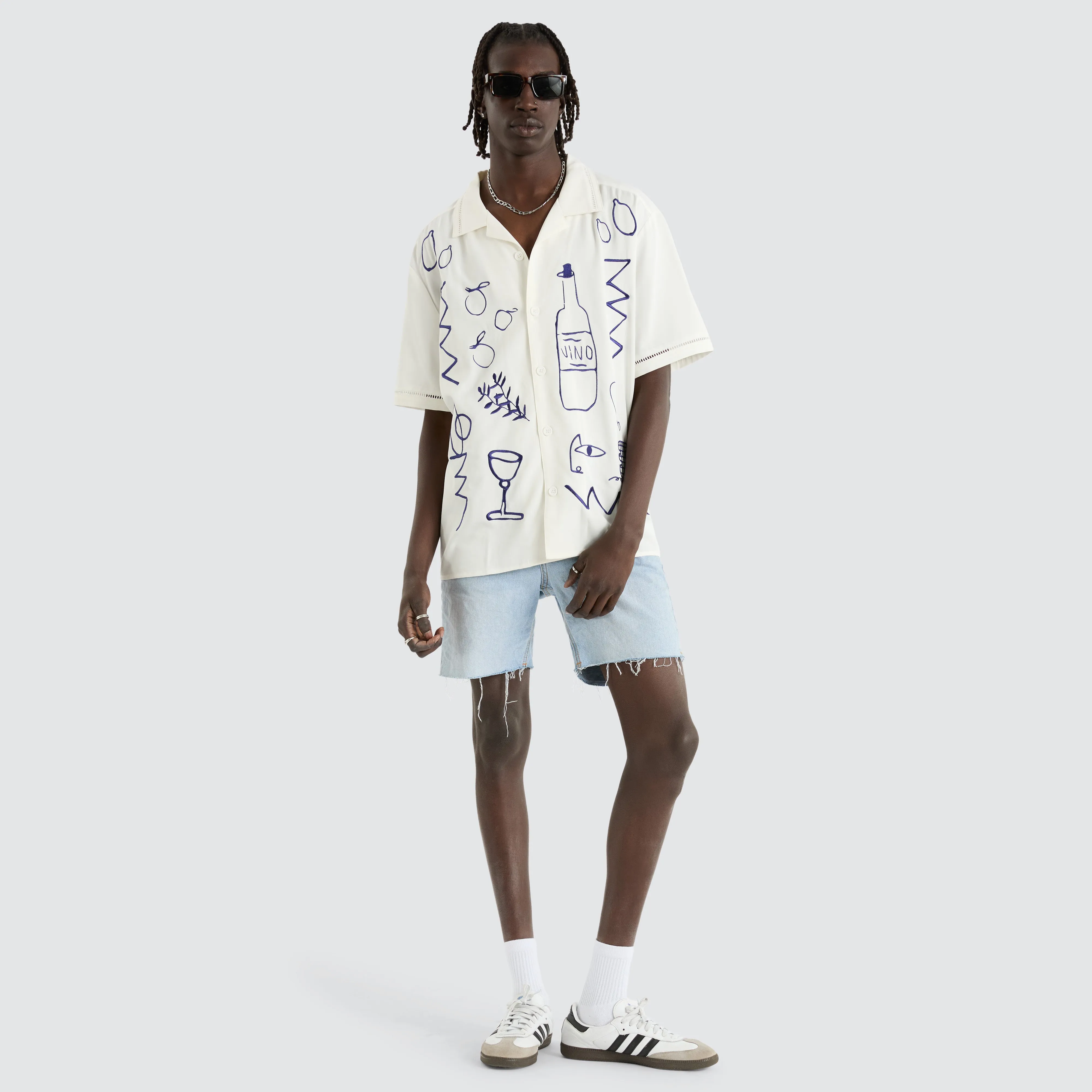 Garden Party Resort Crop Shirt Off White