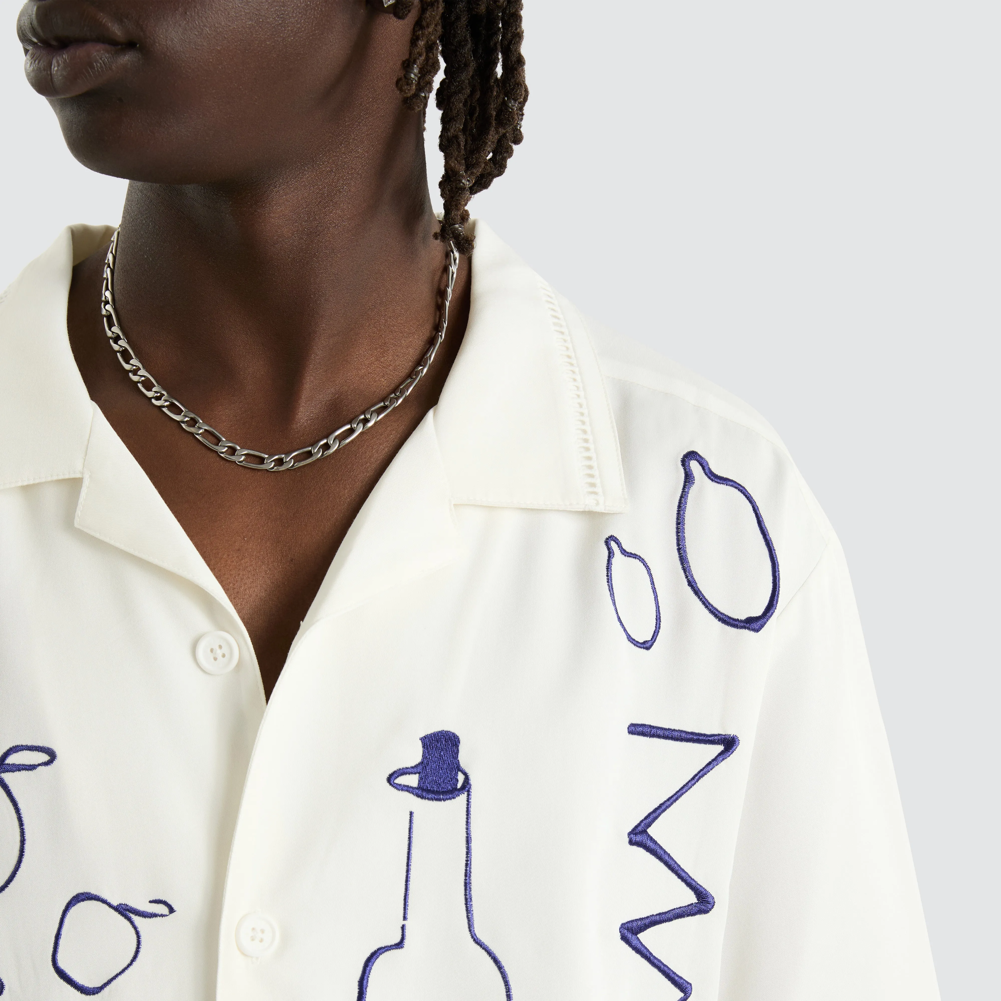 Garden Party Resort Crop Shirt Off White