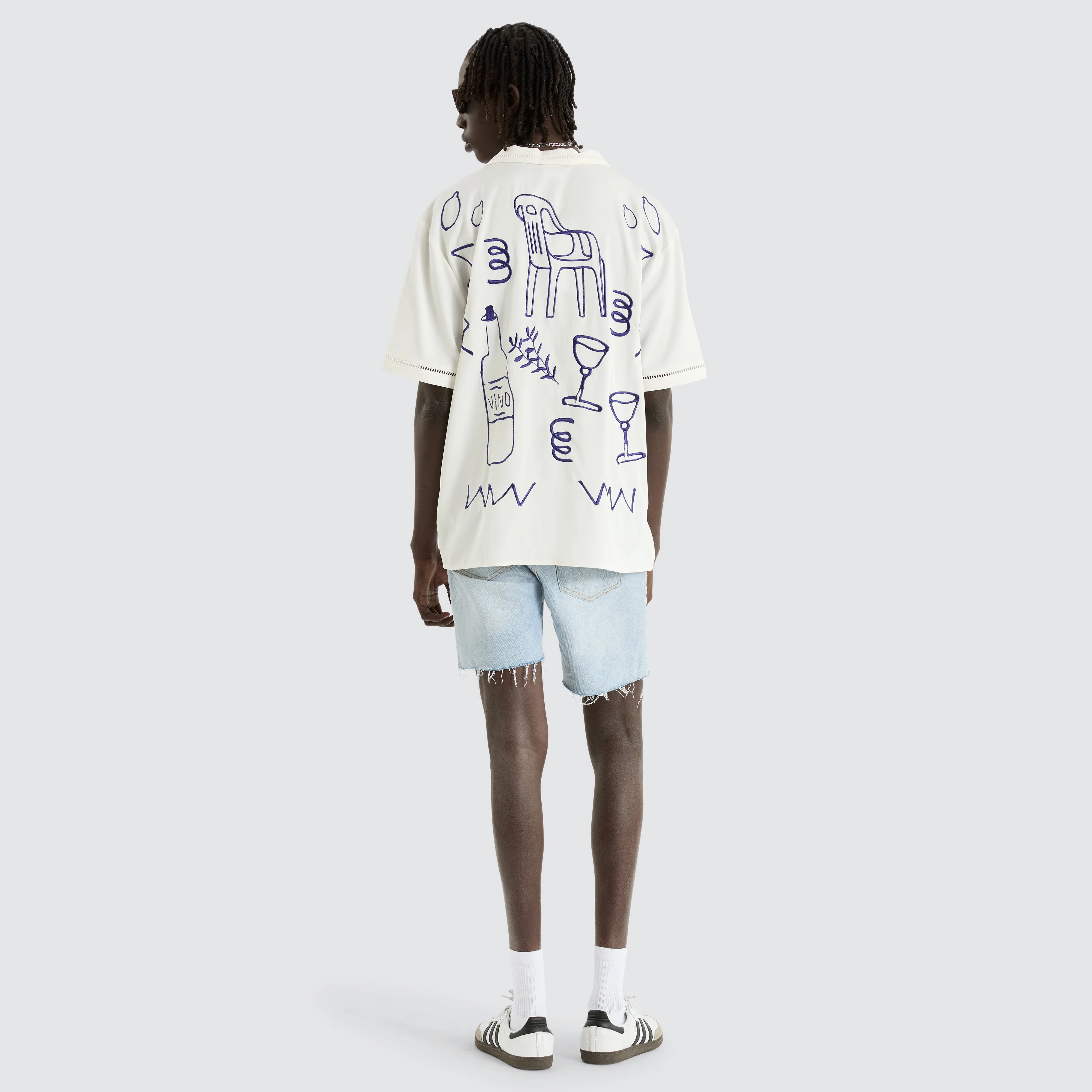 Garden Party Resort Crop Shirt Off White