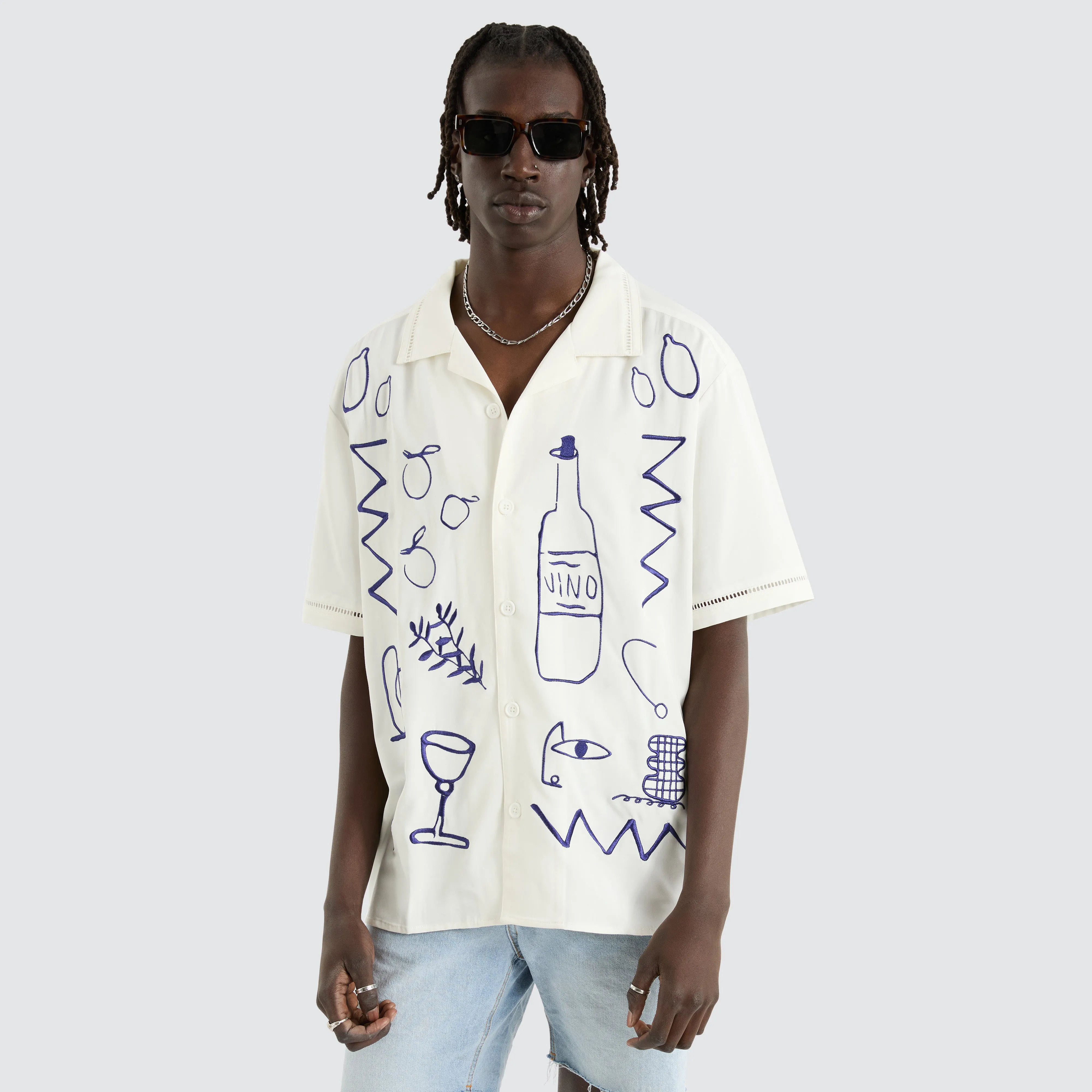 Garden Party Resort Crop Shirt Off White