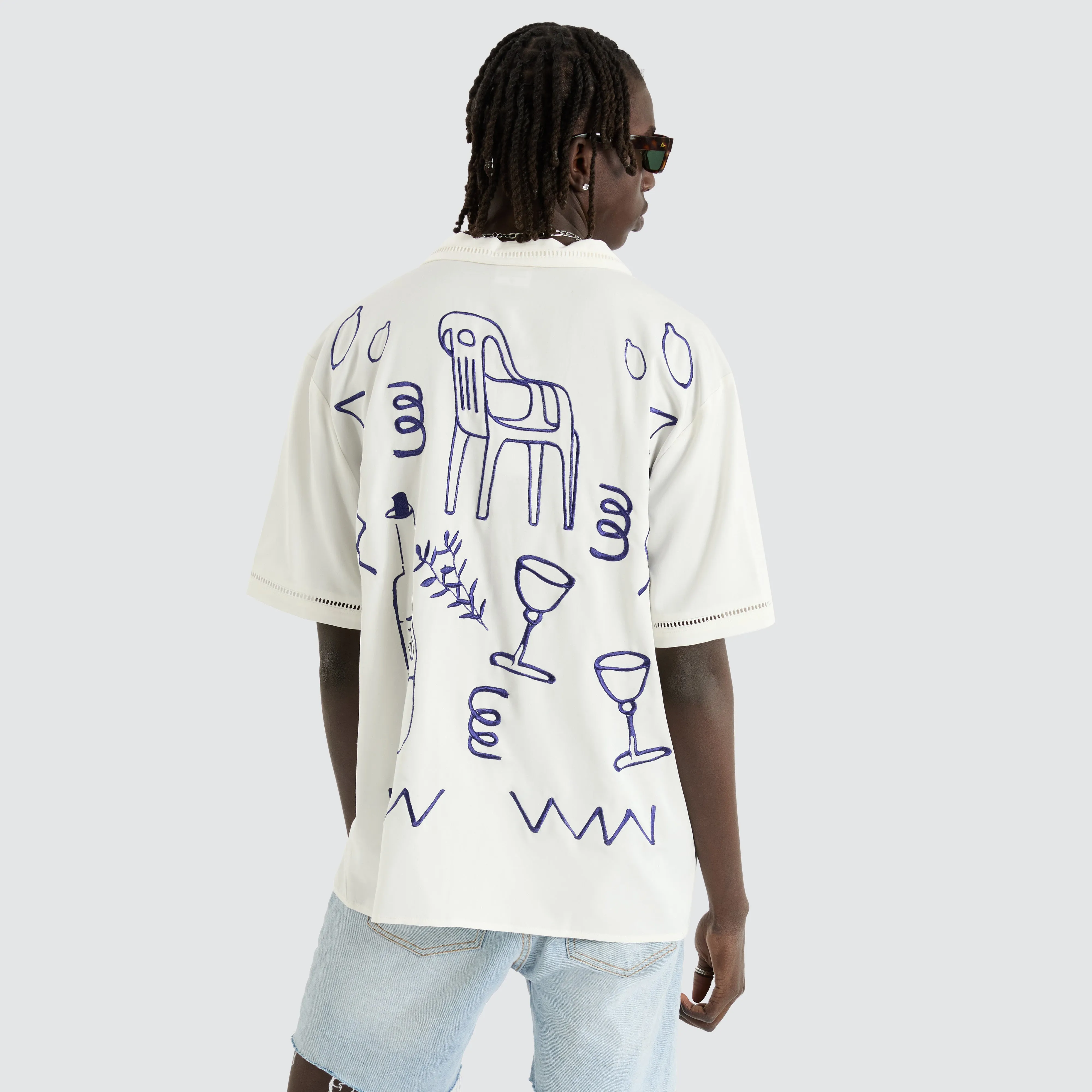 Garden Party Resort Crop Shirt Off White