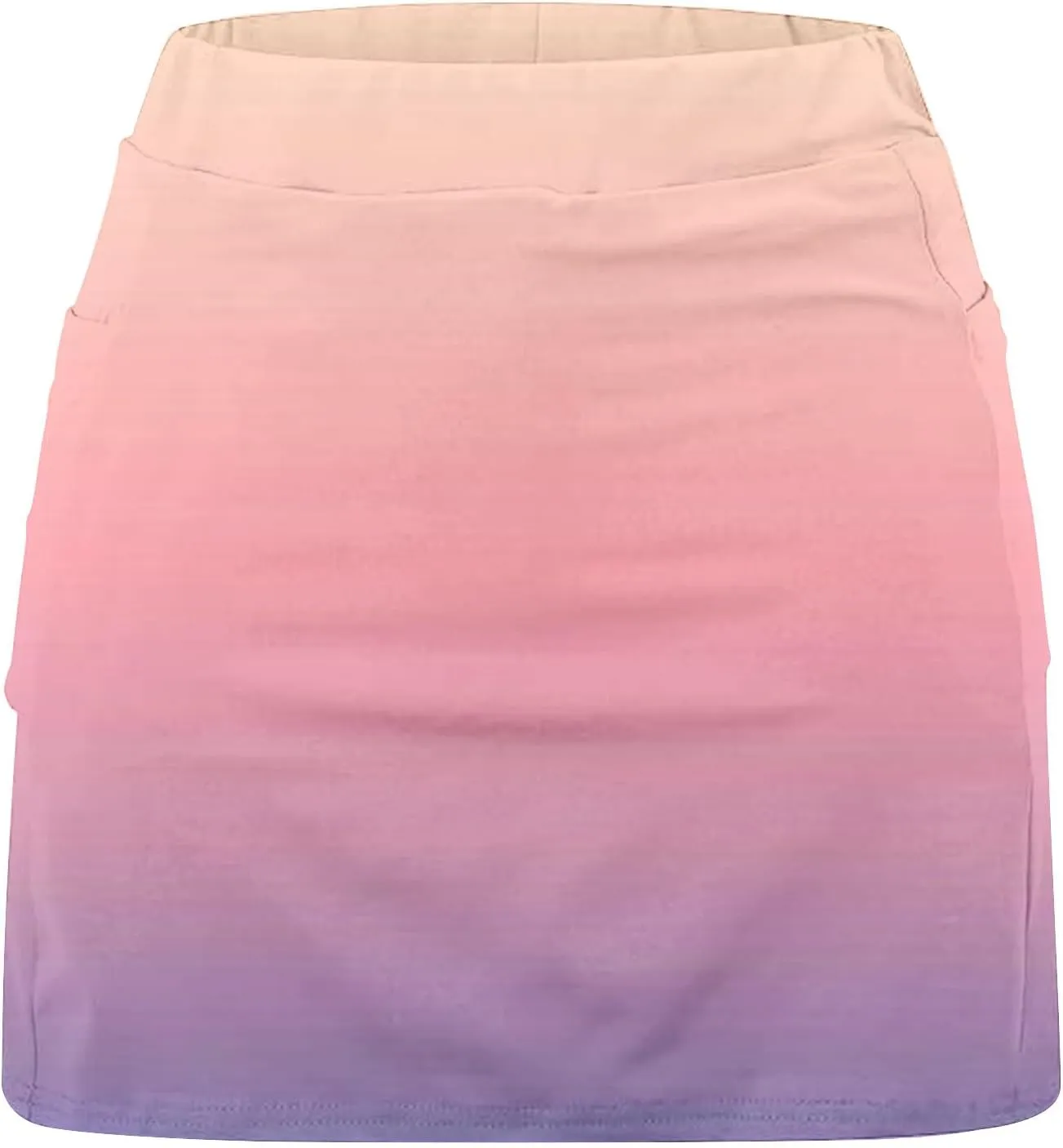 High Waisted Tennis Skirts for Women Built in Shorts, Gradient Mini Athletic Skorts Golf Sports Running Skort