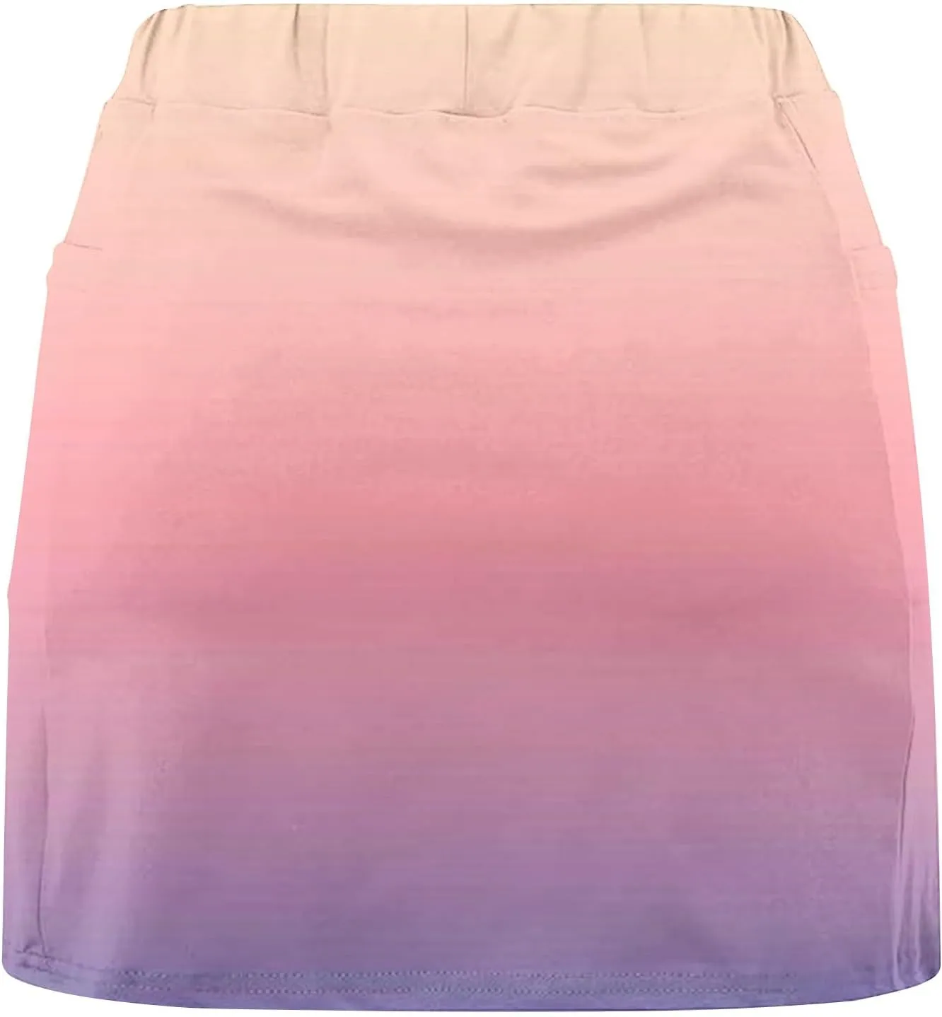 High Waisted Tennis Skirts for Women Built in Shorts, Gradient Mini Athletic Skorts Golf Sports Running Skort