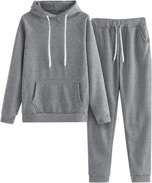 Lounge Sets for Women 2024 Long Sleeve V Neck Comfy Fall Hoodie Sweatshirt Long Pants Outfits