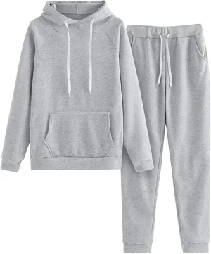 Lounge Sets for Women 2024 Long Sleeve V Neck Comfy Fall Hoodie Sweatshirt Long Pants Outfits