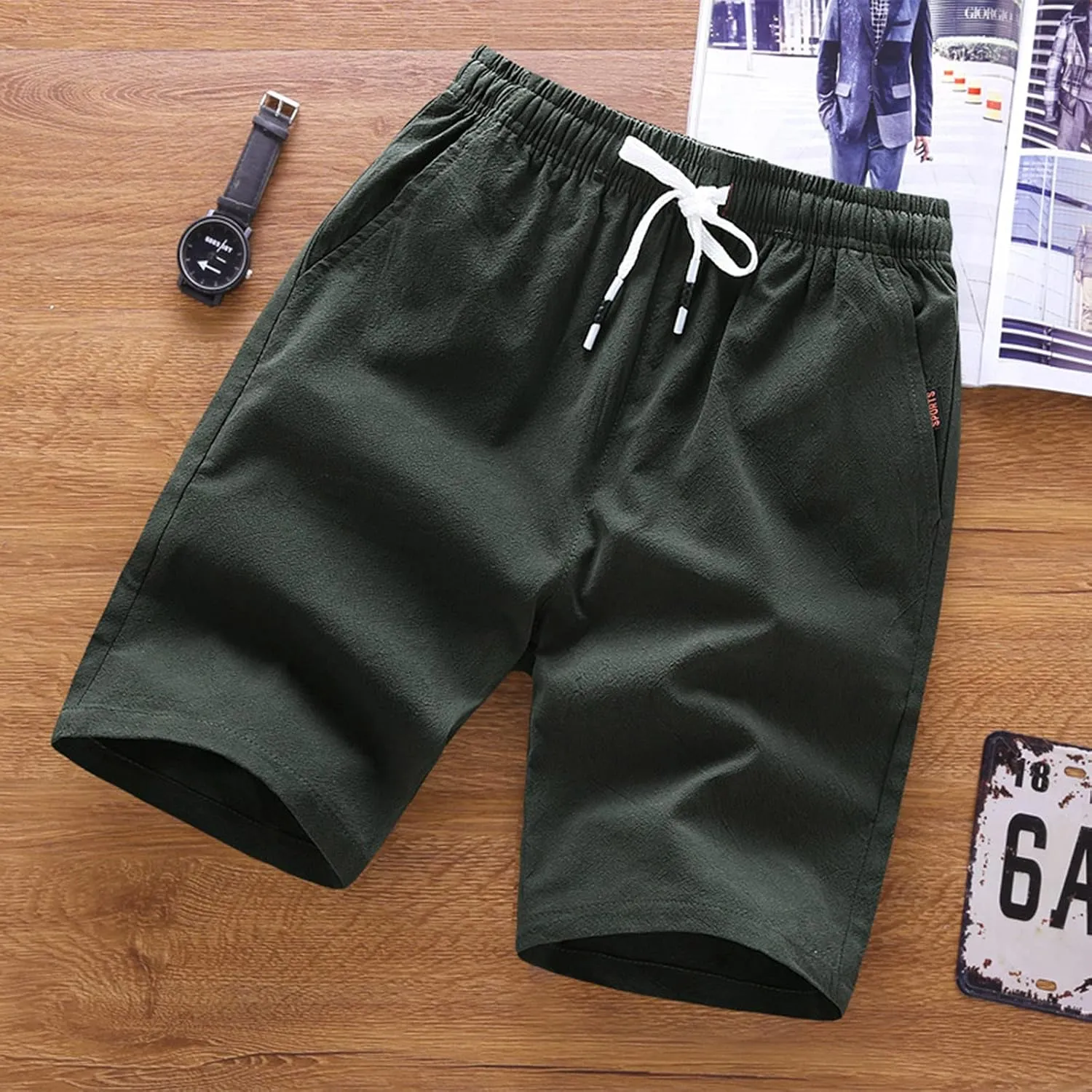 Mens Casual Shorts,Men's Athletic Outdoor Sport Sweatpants Summer Comfy Casual Short Pants with Pockets Men Work Pants