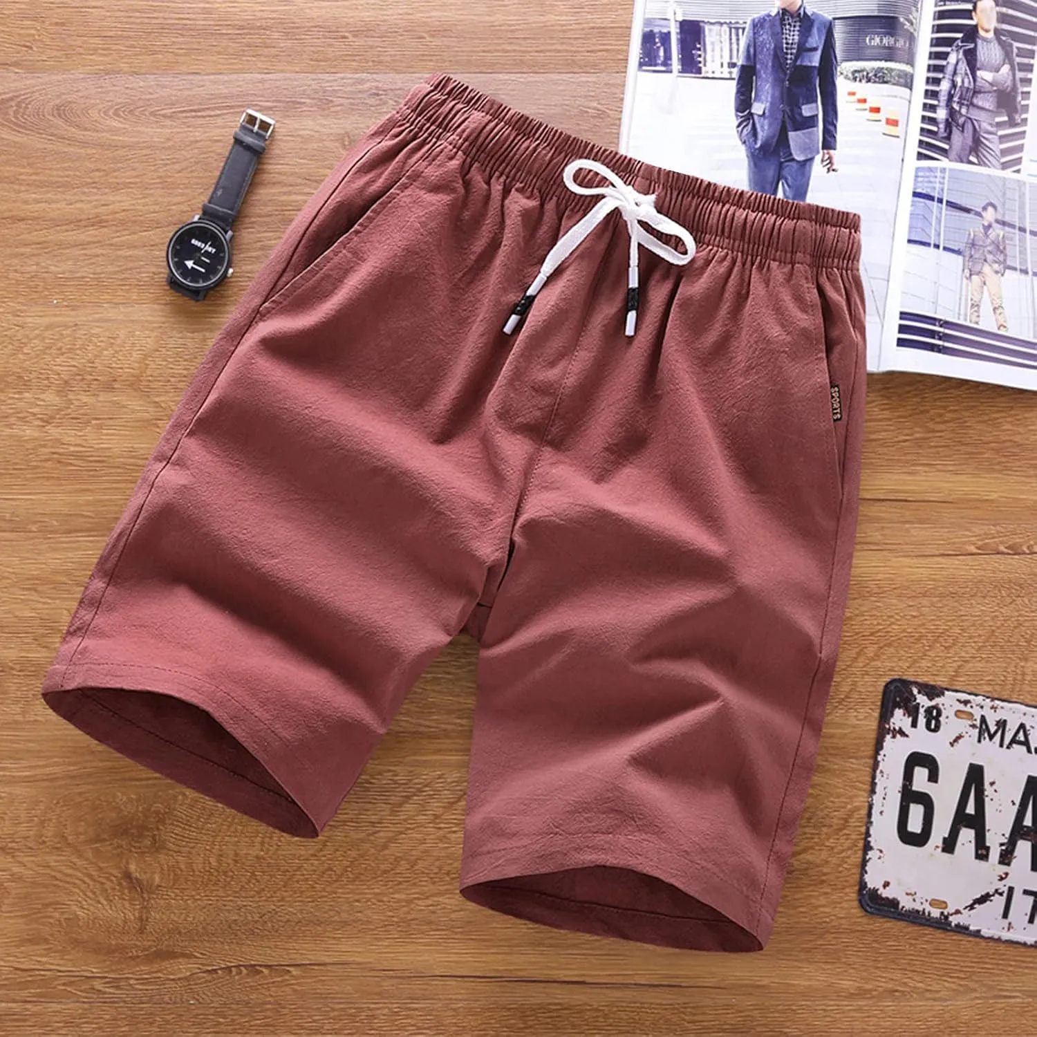 Mens Casual Shorts,Men's Athletic Outdoor Sport Sweatpants Summer Comfy Casual Short Pants with Pockets Men Work Pants