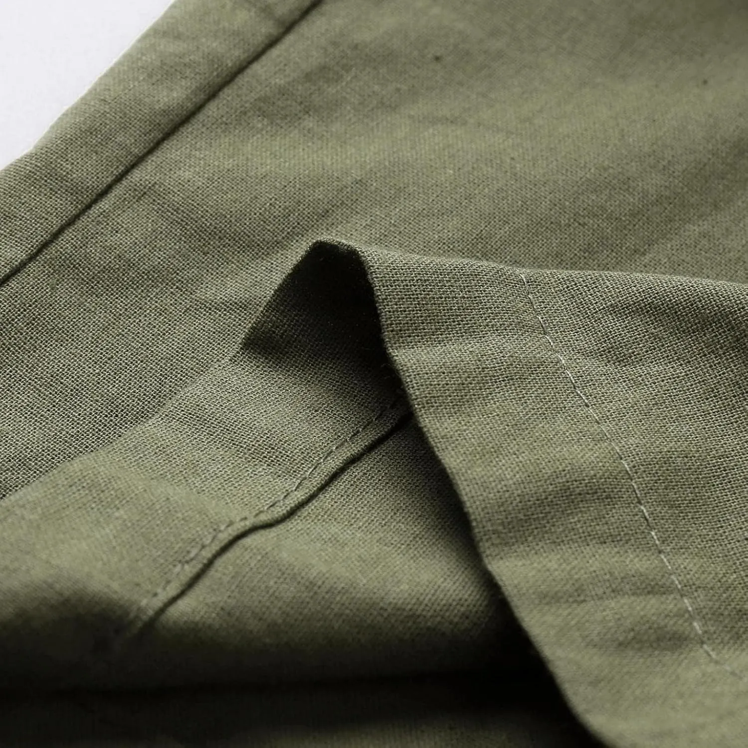 Men's Pants Casual Linen Pants Lightweight Athletic Workout Yoga Beach Pants Elastic Waist Drawstring Baggy Trousers