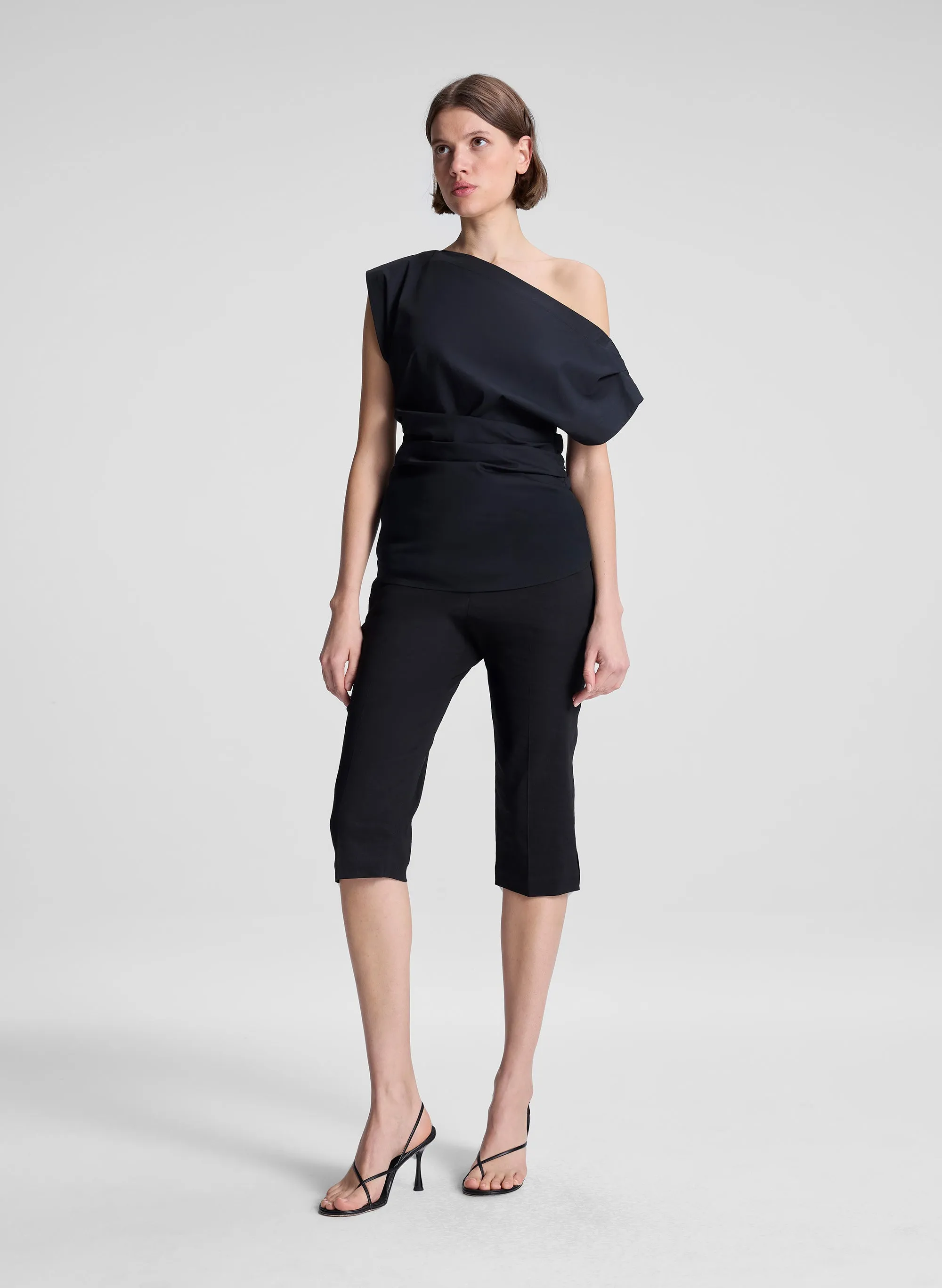 Nara Stretch Cotton Off Shoulder Top