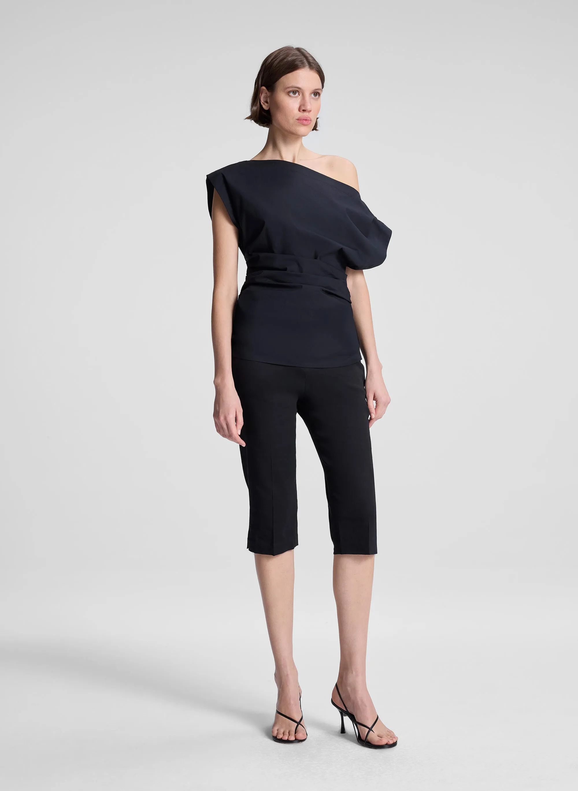 Nara Stretch Cotton Off Shoulder Top