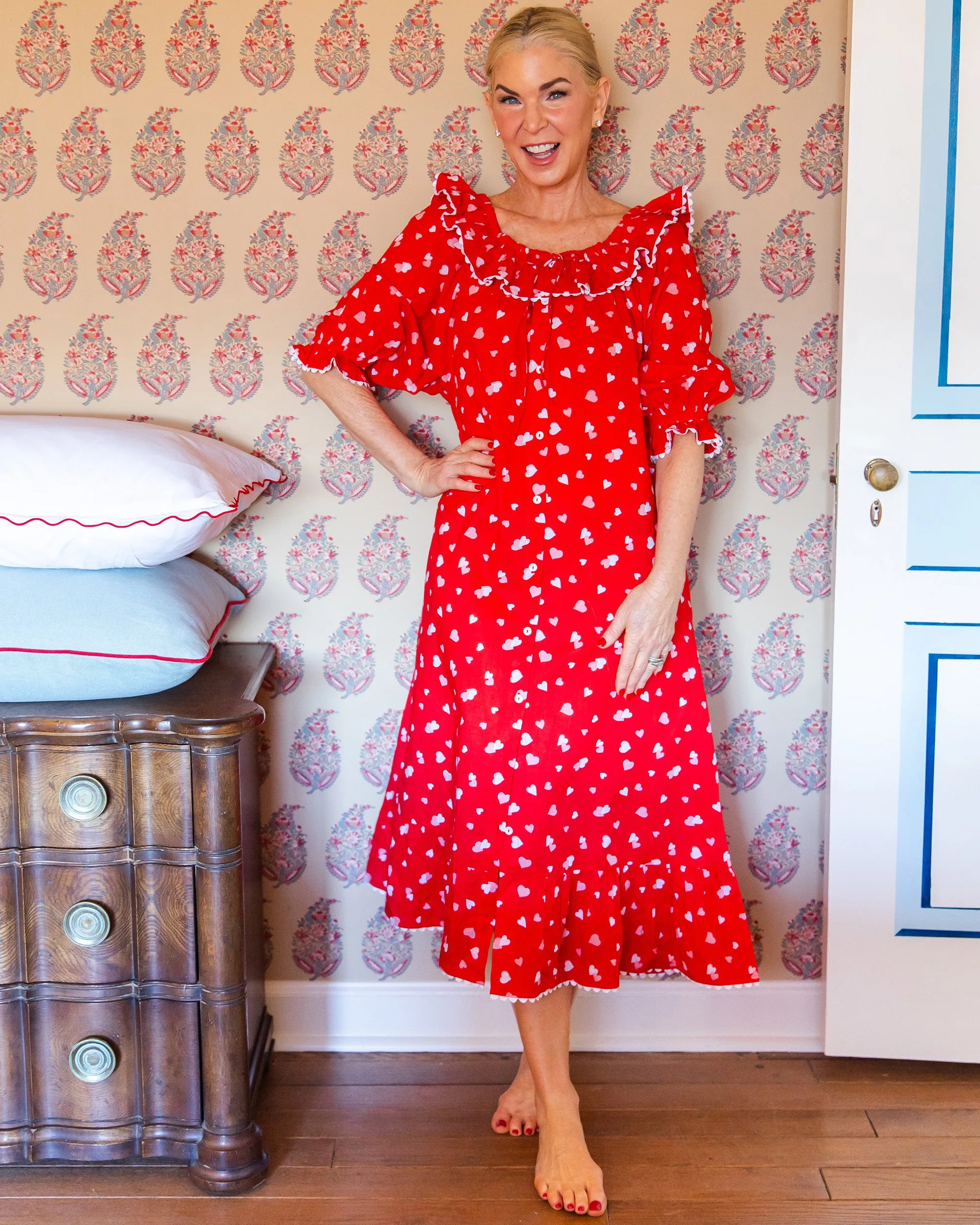 PF   Pencil & Paper Co. Heartbreaker - Latte Love Nightie - Ruby