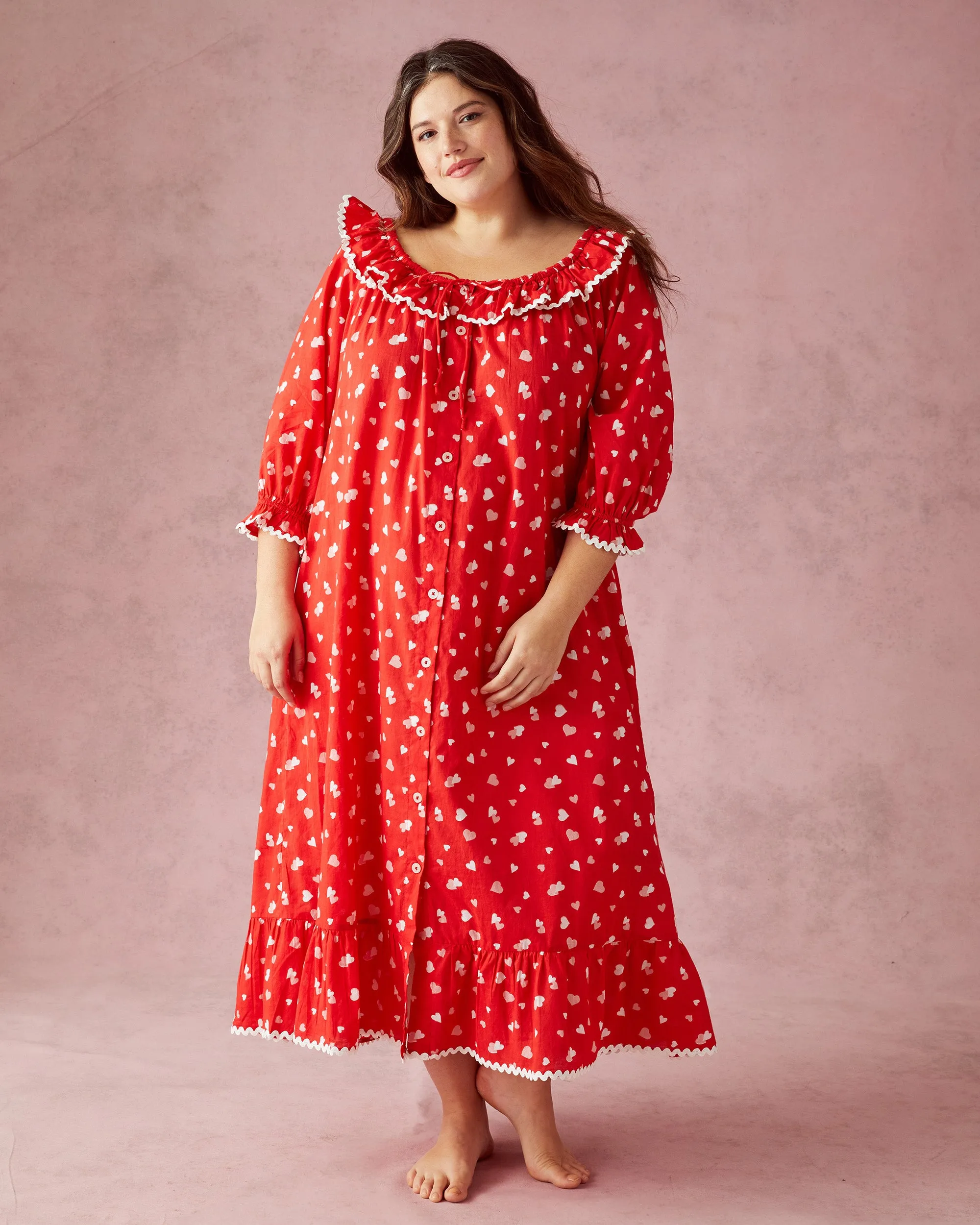 PF   Pencil & Paper Co. Heartbreaker - Latte Love Nightie - Ruby