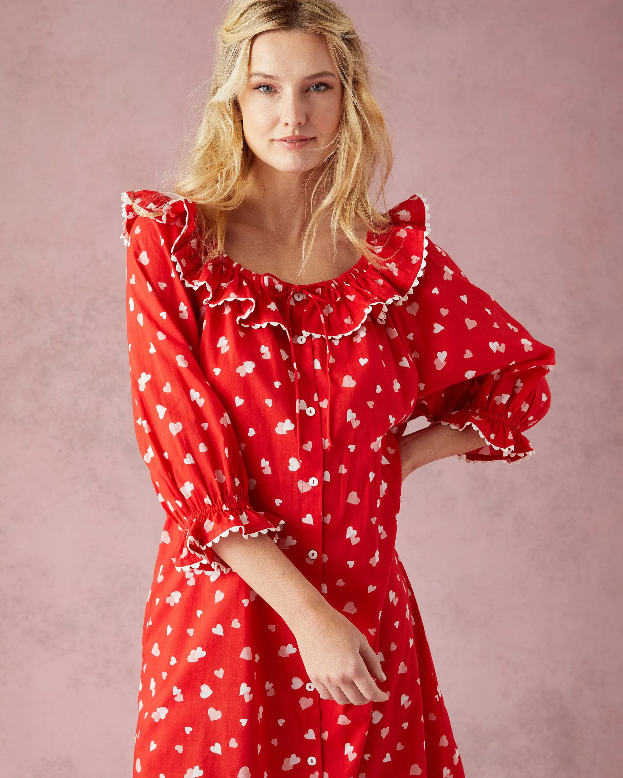 PF   Pencil & Paper Co. Heartbreaker - Latte Love Nightie - Ruby