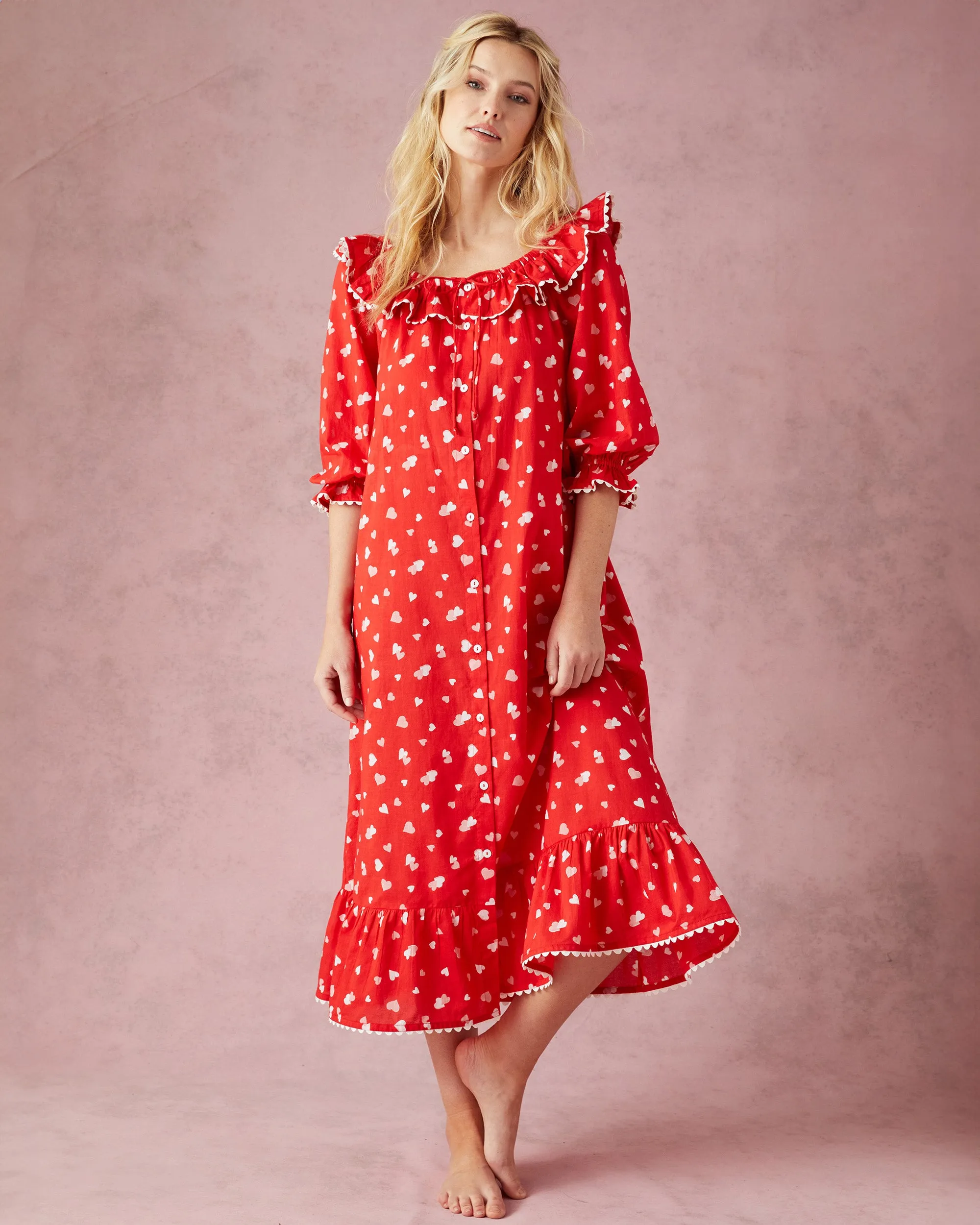 PF   Pencil & Paper Co. Heartbreaker - Latte Love Nightie - Ruby