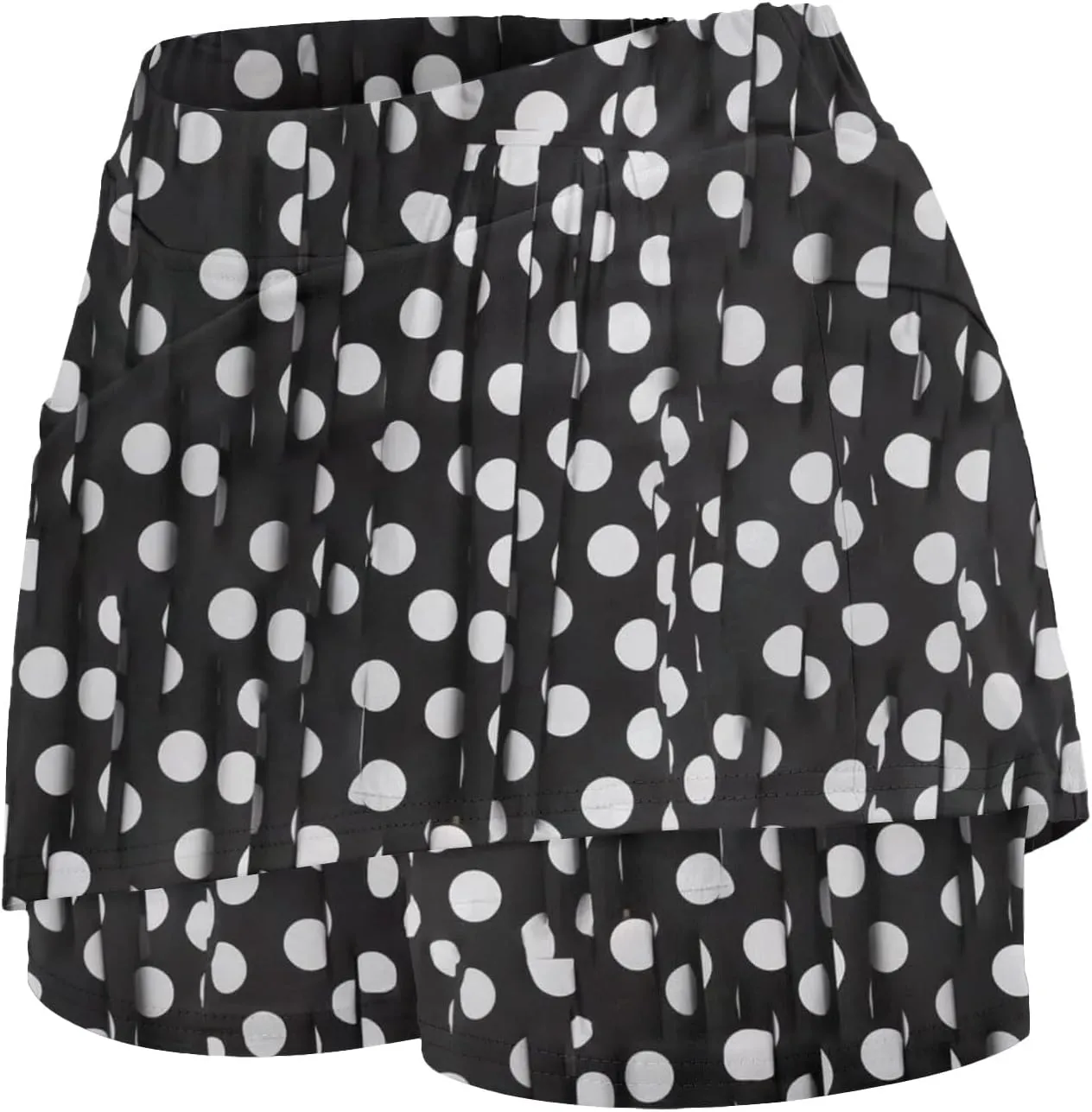 Plus Size Tennis Skirts for Women Athletic Casual Exercise YOG Skort Polka Dot Printed Comfy Golf Running Workout Shorts 2024