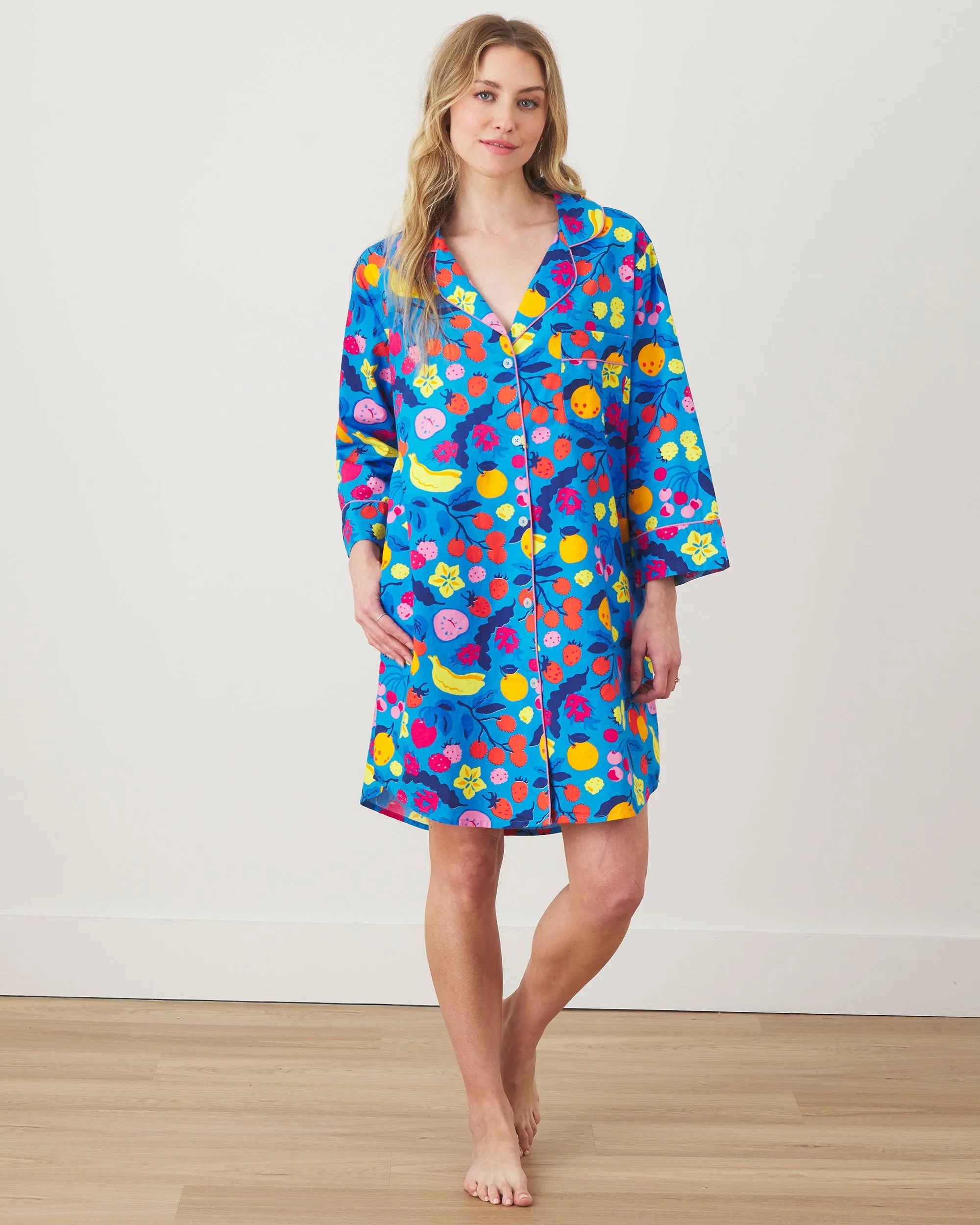 Smoothie Time - Sleep Shirt -  Tropical Blue