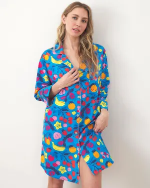 Smoothie Time - Sleep Shirt -  Tropical Blue