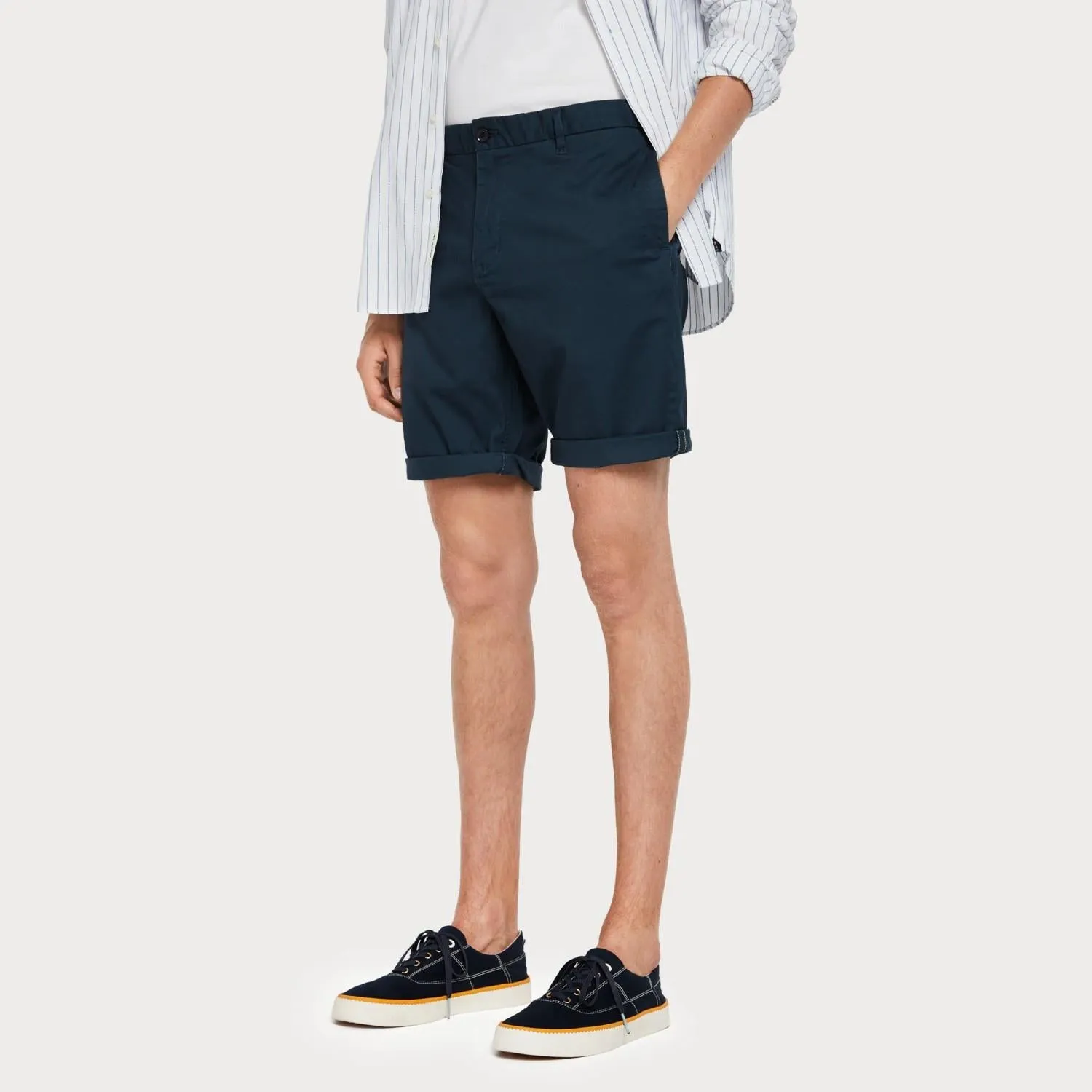 Stretch Chino Shorts (Navy)