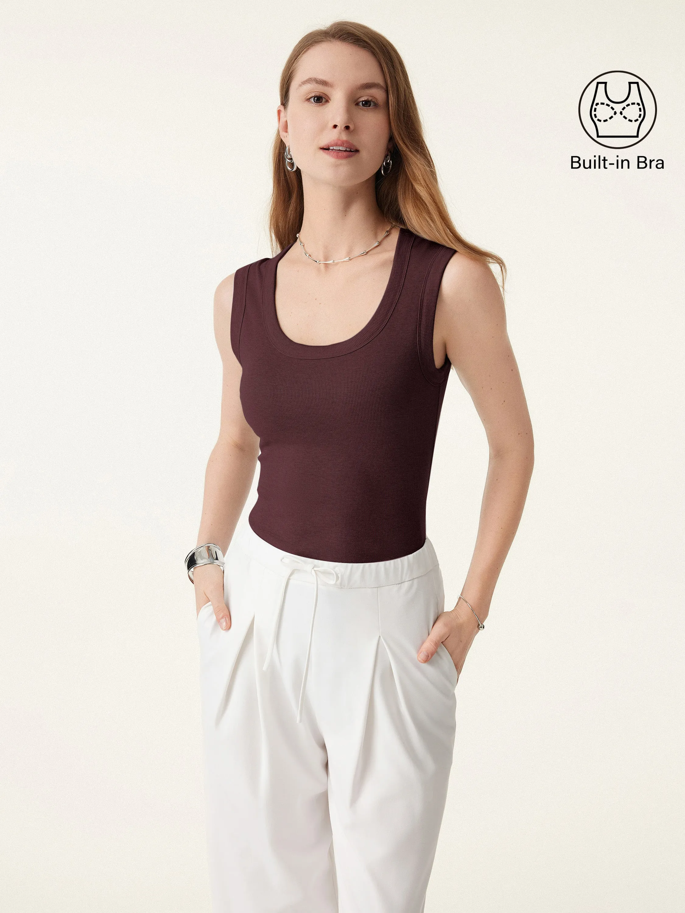 Stretch Cotton Scoopneck New Airy Brami Tank