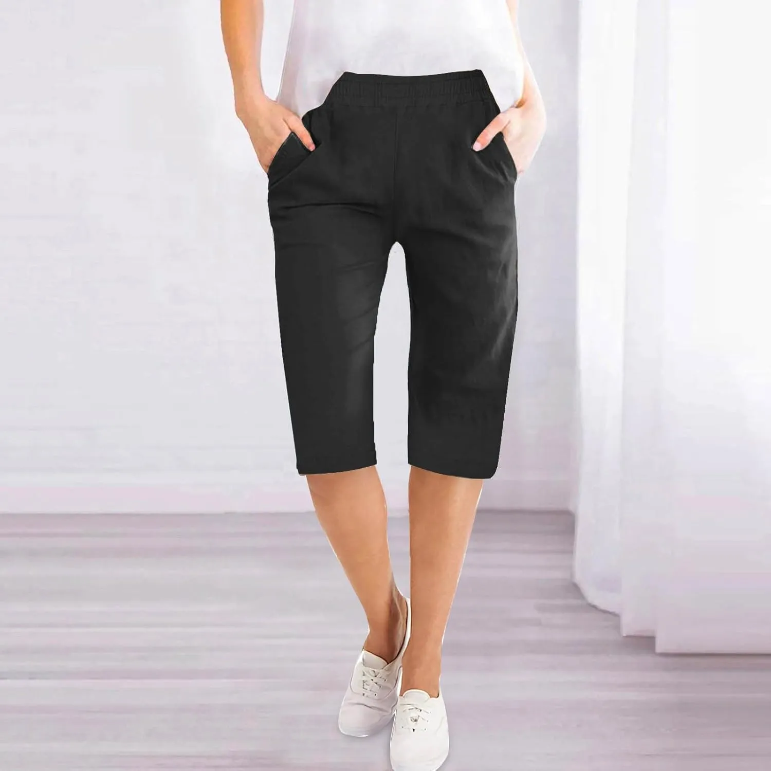 TARIENDY High Waisted Pants for Women Trendy 2025 Summer Casual Sweatpants Loose Comfy Solid Trouser Lightweight Shorts