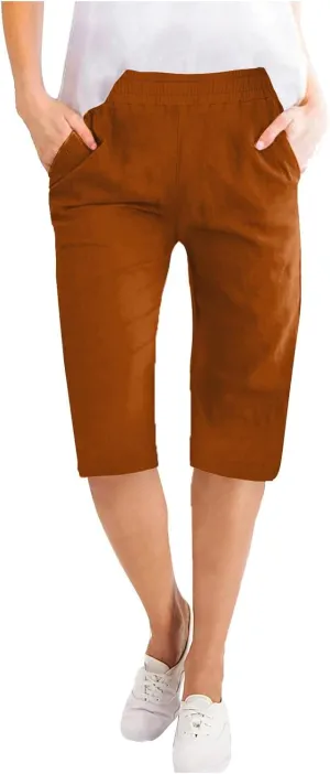 TARIENDY High Waisted Pants for Women Trendy 2025 Summer Casual Sweatpants Loose Comfy Solid Trouser Lightweight Shorts