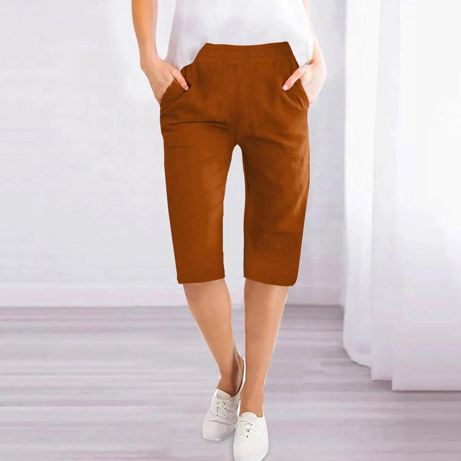 TARIENDY High Waisted Pants for Women Trendy 2025 Summer Casual Sweatpants Loose Comfy Solid Trouser Lightweight Shorts