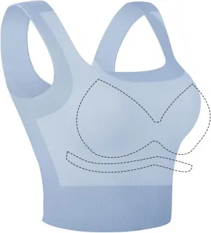 Women Tank Tops with Built in Bra Seamless Camisoles Summer Square Neck Sleeveless Crop Top L-3XL