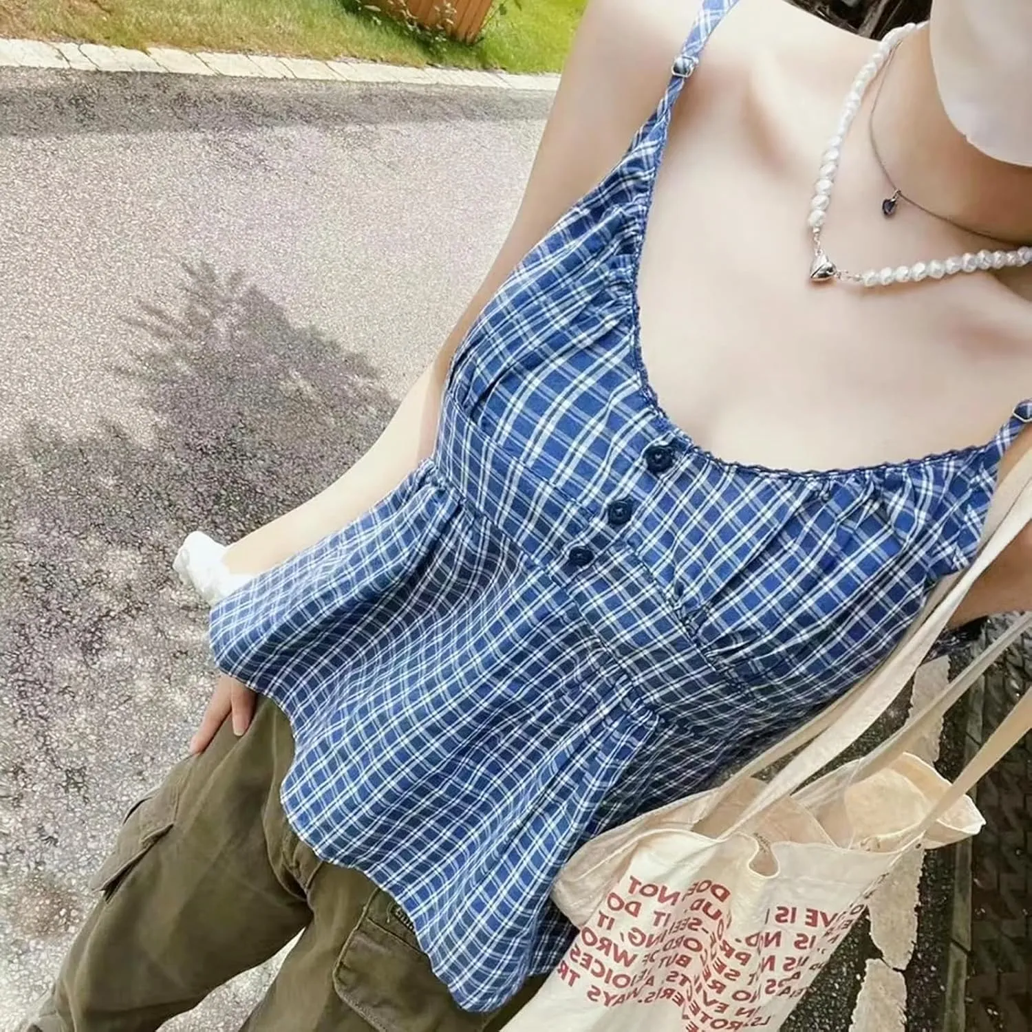 Women Y2k Floral Tank Top Ruffle Babydoll Camisole Sleeveless Smocked Back Peplum Shirt Summer Trendy Cami Tops