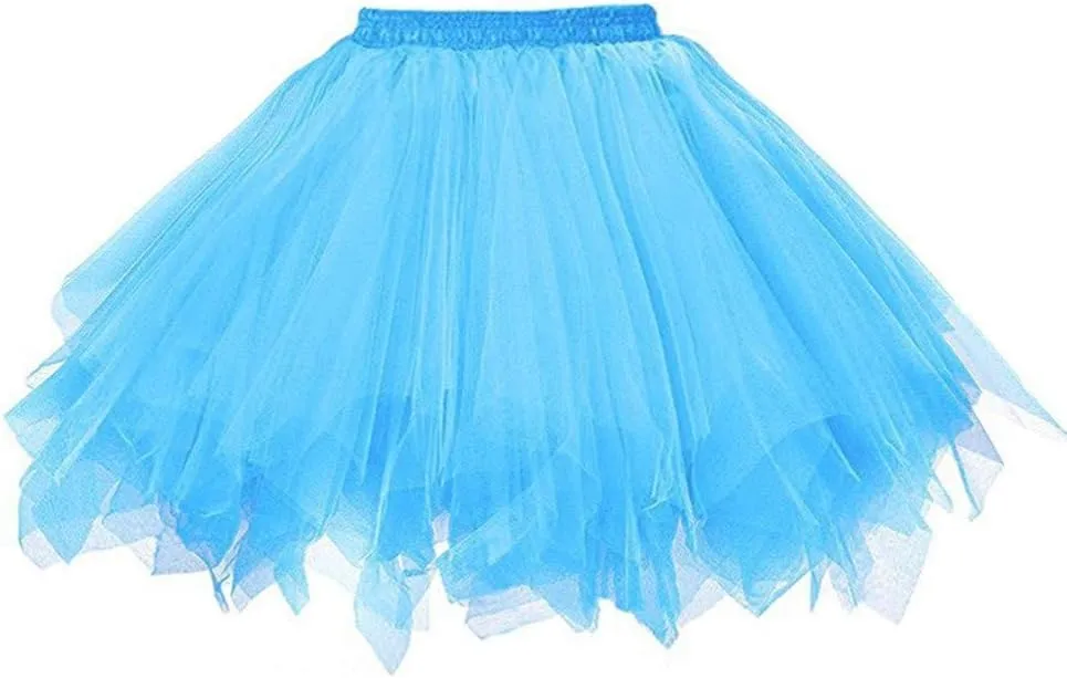 Women's A-Line High Waisted Midi Skirt Women's Tulle Skirts Ruffle Solid Layer Skirts Elastic High Waist Beach