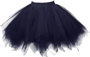 Women's A-Line High Waisted Midi Skirt Women's Tulle Skirts Ruffle Solid Layer Skirts Elastic High Waist Beach