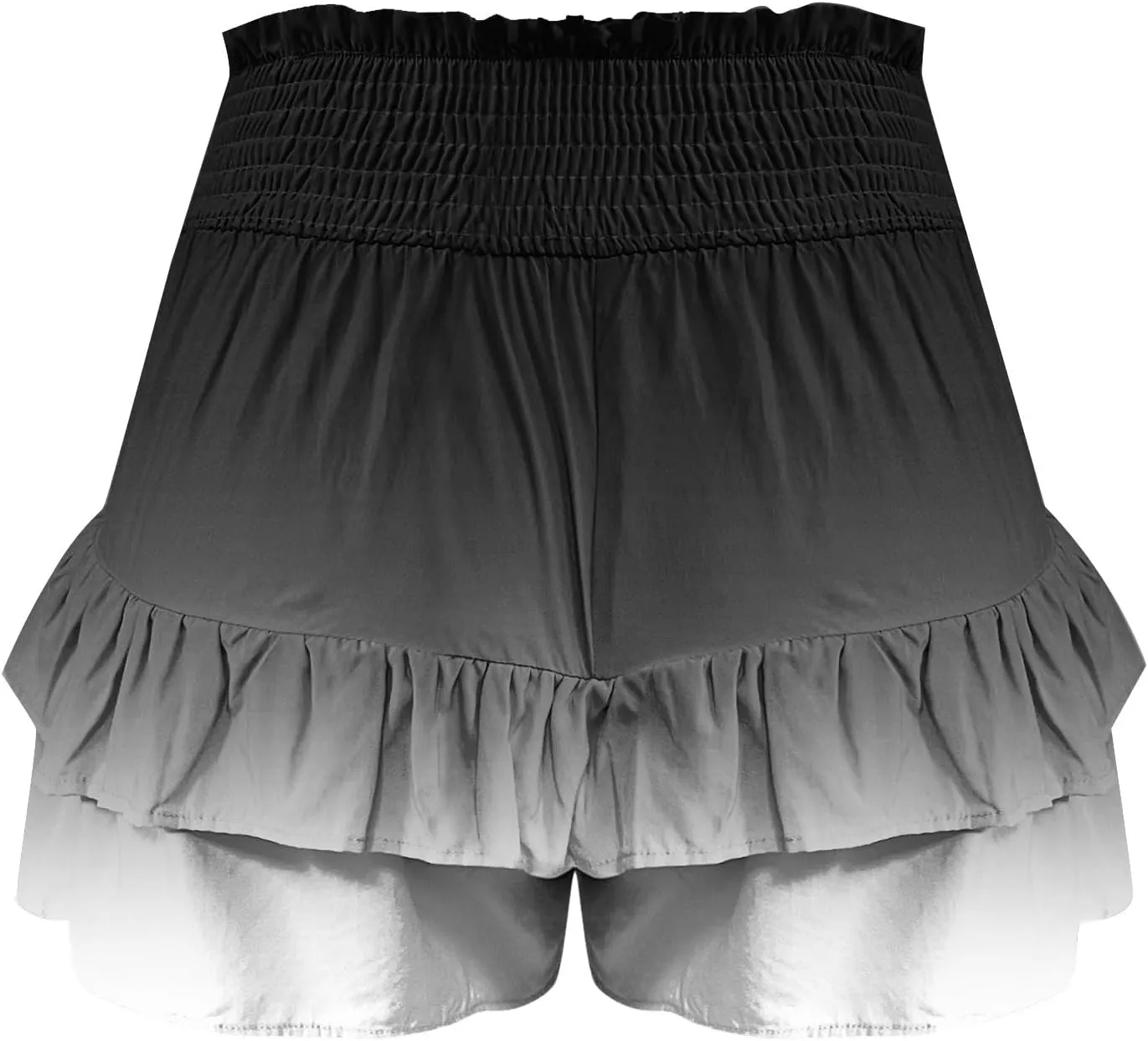 Womens Flowy High Waisted Shorts Summer Casual Ruffle Skorts Cute Mini Skirts Trendy Gradient Comfy Beach Short Pants