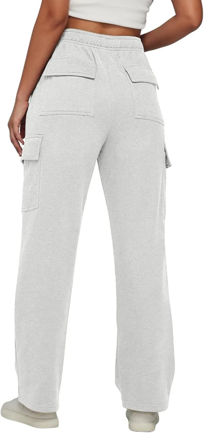 Womens Linen Summer Comfy Palazzo Pants High Waist Baggy Stretchy Plus Size Pant Trousers Office