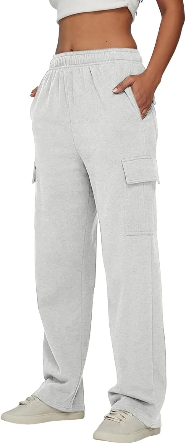Womens Linen Summer Comfy Palazzo Pants High Waist Baggy Stretchy Plus Size Pant Trousers Office