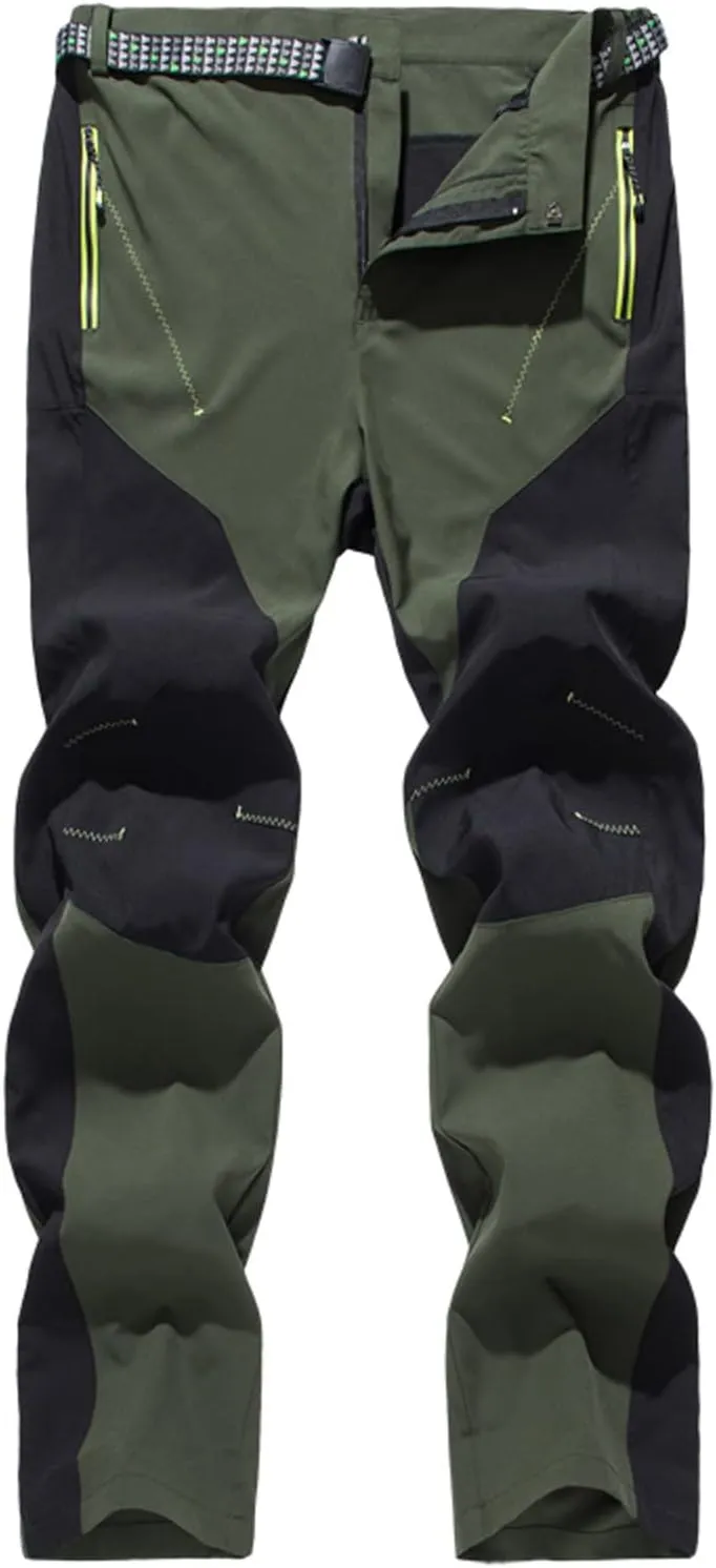 XUNRYAN Mens Hiking Pants Workout Lightweight Quick Dry Waterproof Outdoor Fishing Mountain Pants Trousers Activewear